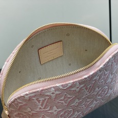 【顶级原单】M2A419粉色提花 牛仔小号化妆包 POCHETTE COSMÉTIQUE 小号化妆包 M2A320 白色 【顶级原单】M2A419粉色提花 牛仔小号化妆包 POCHETTE COSMÉTIQUE 小号化妆包 M2A320 白色