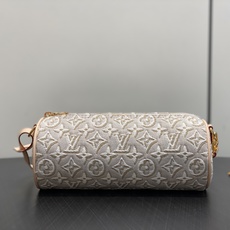 【顶级原单】M29881白色提花 丹宁牛仔圆筒包腋下包 POCHETTE PAPILLON 手袋 本款 Pochette 【顶级原单】M29881白色提花 丹宁牛仔圆筒包腋下包 POCHETTE PAPILLON 手袋 本款 Pochette