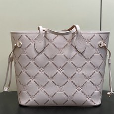【顶级原单】M28527粉色刺绣 全皮购物袋 Neverfull 中号手袋 本款以路易威登 Monogram Empr 【顶级原单】M28527粉色刺绣 全皮购物袋 Neverfull 中号手袋 本款以路易威登 Monogram Empr
