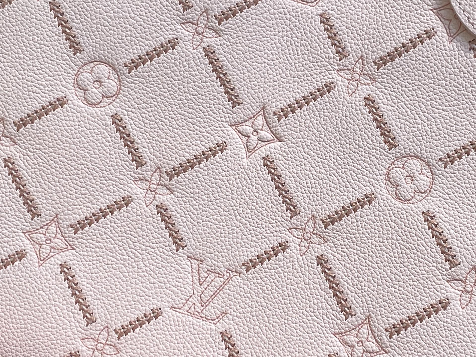 【顶级原单】M28527粉色刺绣 全皮购物袋  Neverfull 中号手袋 本款以路易威登 Monogram Empr