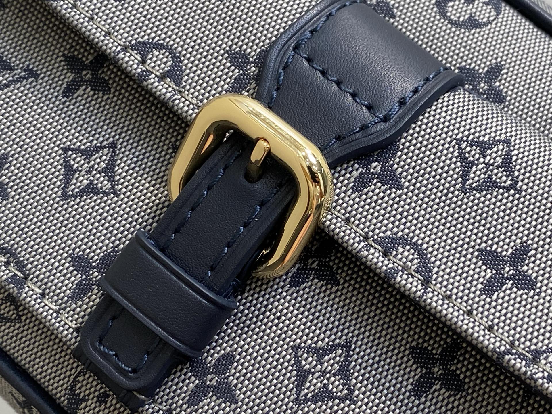 【顶级原单】M92217蓝白色 丹宁牛仔中古相机包 Vintage Lv 相机包 丹宁牛仔搭配牛皮饰边 Lv vinta