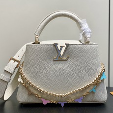 【顶级原单】M29608米白 链条全皮cap那英款 当季新款 CAPUCINES BB 手袋 本款 Capucines 【顶级原单】M29608米白 链条全皮cap那英款 当季新款 CAPUCINES BB 手袋 本款 Capucines