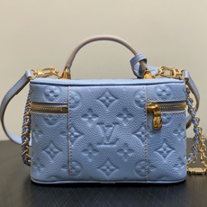 【顶级原单】M2A007蓝色 全皮压花链条包化妆包 VANITY CHAIN POUCH 手袋 m13593本款 Van 【顶级原单】M2A007蓝色 全皮压花链条包化妆包 VANITY CHAIN POUCH 手袋 m13593本款 Van
