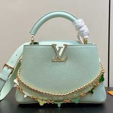 【顶级原单】M29608薄荷绿 链条全皮cap那英款 当季新款 CAPUCINES BB 手袋 本款 Capucines 【顶级原单】M29608薄荷绿 链条全皮cap那英款 当季新款 CAPUCINES BB 手袋 本款 Capucines
