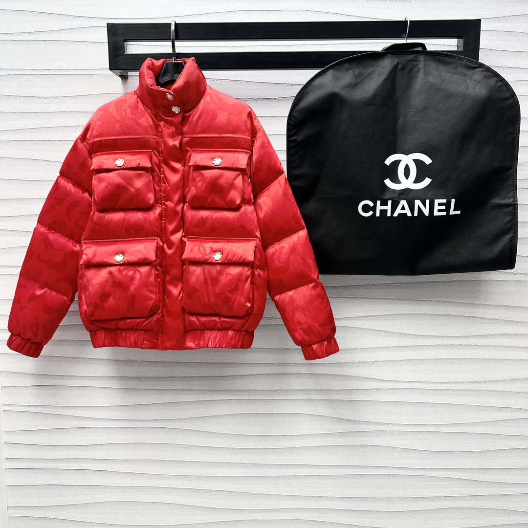 Chanel Clothing Down Jacket White Cotton Down Nylon Duck Fall/Winter Collection