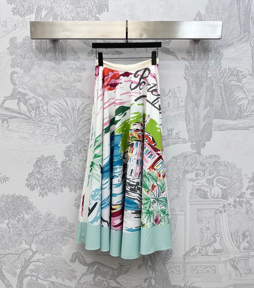 NO:437614,Dio*2025 new product is available for urban street view printed skirt custom YB imported twill cotton material, smooth and comfortable, full-print hand-painted urban street view letter logo elements, highlighting the brand tone, micro A-shaped pleated umbrella-shaped large swing design, adding layered look, the upper body is full of lazy style, echoing the refreshing vacation atmosphere of the hot summer, surface auxiliary material development, high-waist skirt tailoring, easy to control outfits during commuting and vacation, high-version 3 colors,,dior, skirts,alexander wang19860909Dio*2025新品上架城市街景印花半裙定制YB进口斜纹棉材质 垂顺舒适 通体满印手绘城市街景字母徽标元素 彰显品牌调性 微A字压褶伞状大摆设计 增添造型层次感 上身充满慵懒风情气息 呼应炎炎夏日的清爽度假气息 面辅料开发 高腰半身裙剪裁 通勤度假轻松驾驭穿搭  高版本3色,,dior,skirts,alexander wang,Women's clothing