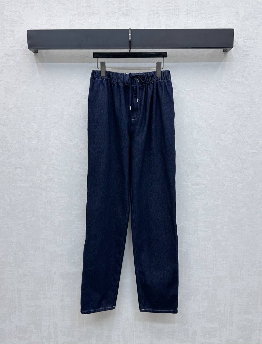 Louis Vuitton Jacquard Pocket Denim Pants, Retro Dark Blue Harren Style