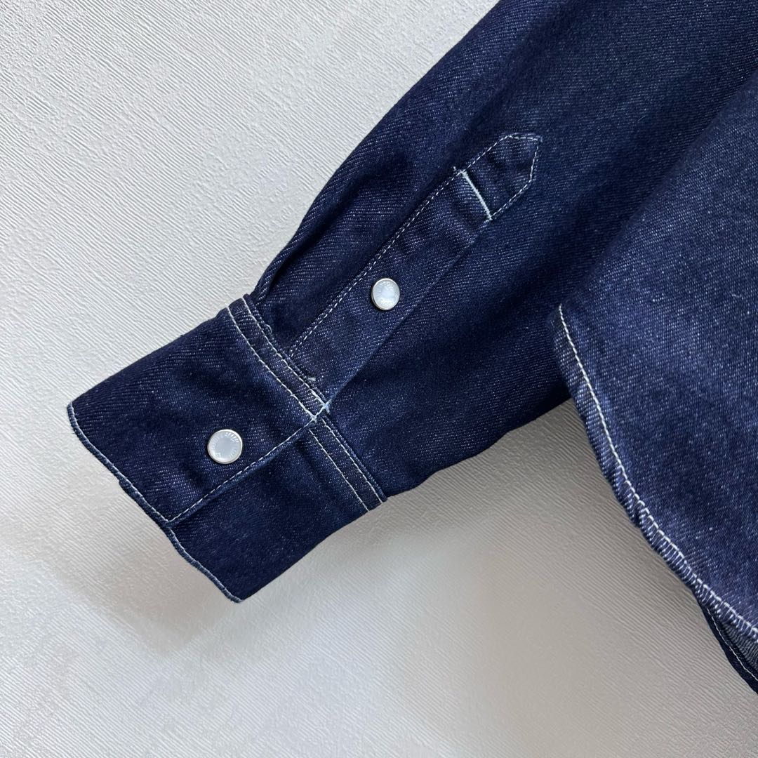 Louis Vuitton Denim Shirt with Jacquard Pocket, Retro Blue, Relaxed Fit 7 i1754663666436 1244 0 6