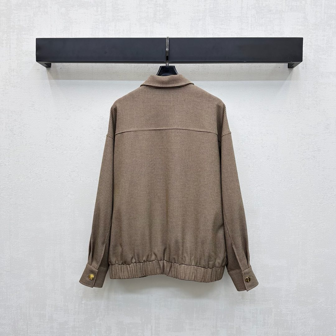 Miu Miu Brown Gingham Lace-Trim Jacket & Skirt Set | Chic & Elegant 7 i1757500365848 1799 0 5