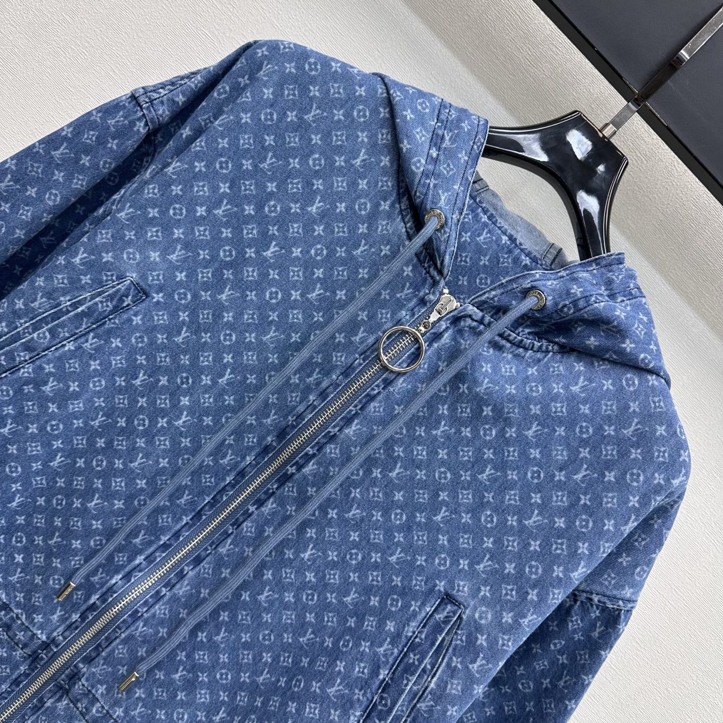louis vuitton hooded monogram denim jacket