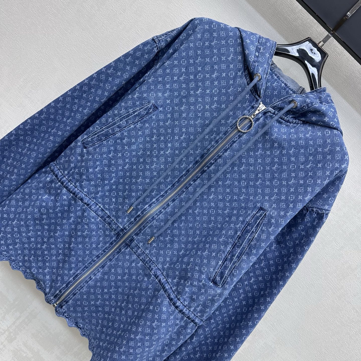 louis vuitton hooded monogram denim jacket