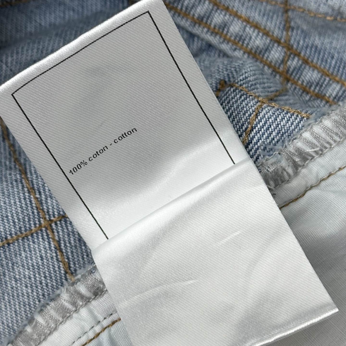 Chanel Blue Diamond Stitch Straight Leg Jeans
