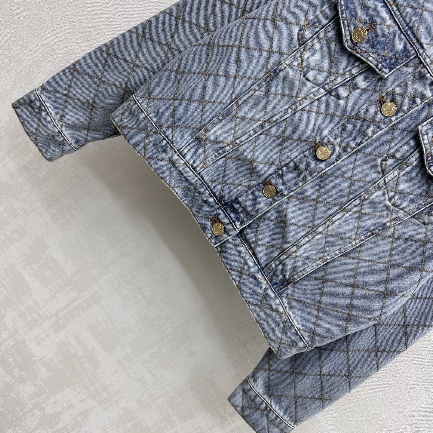 Chanel Diamond Stitch Chain Trim Cropped Jacket