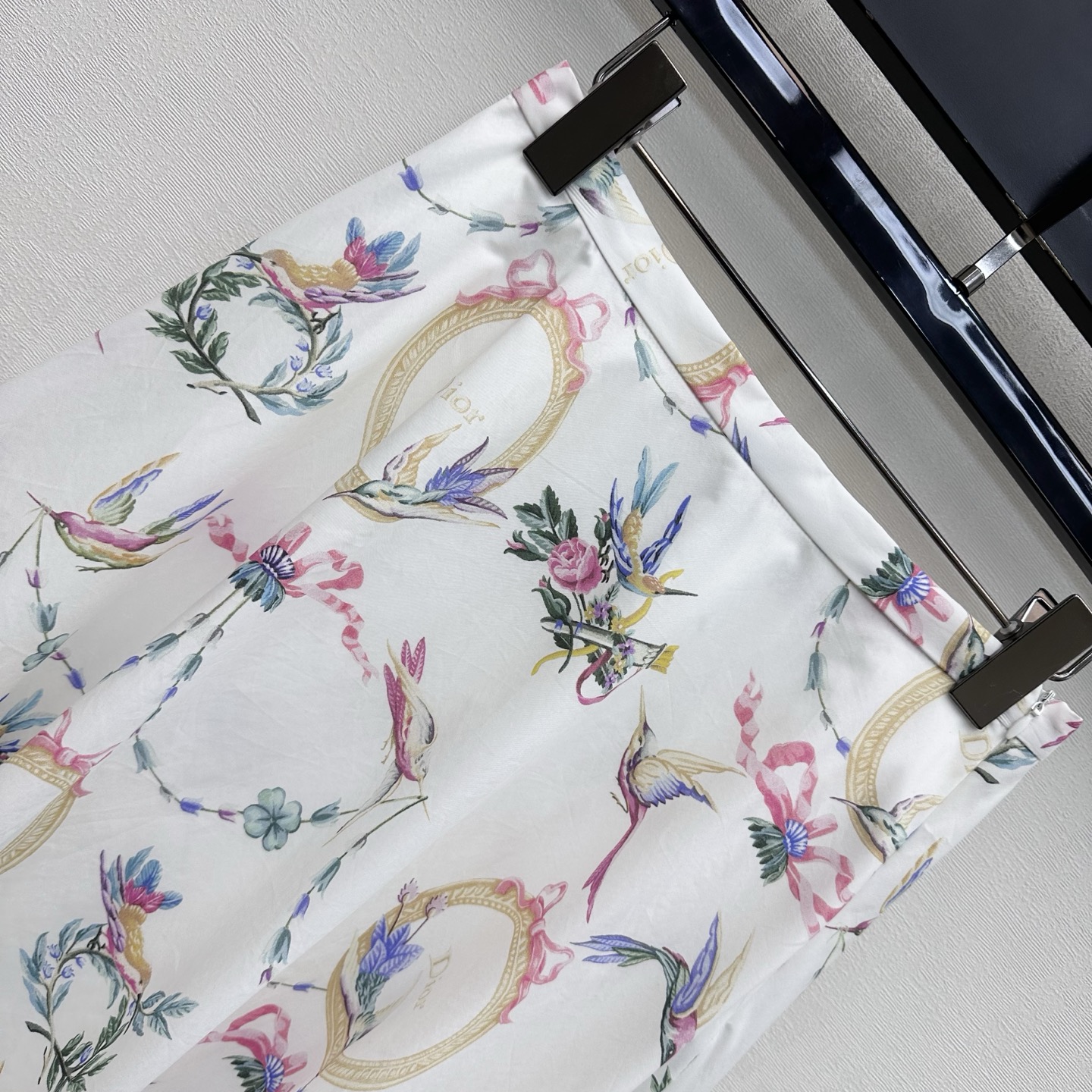 Dior Hummingbird Print Midi Skirt