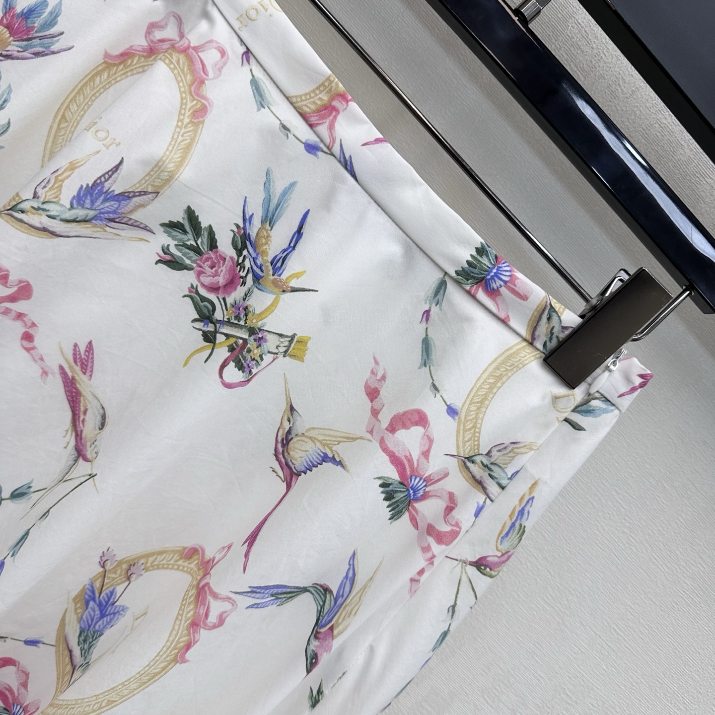 Dior Hummingbird Print Midi Skirt