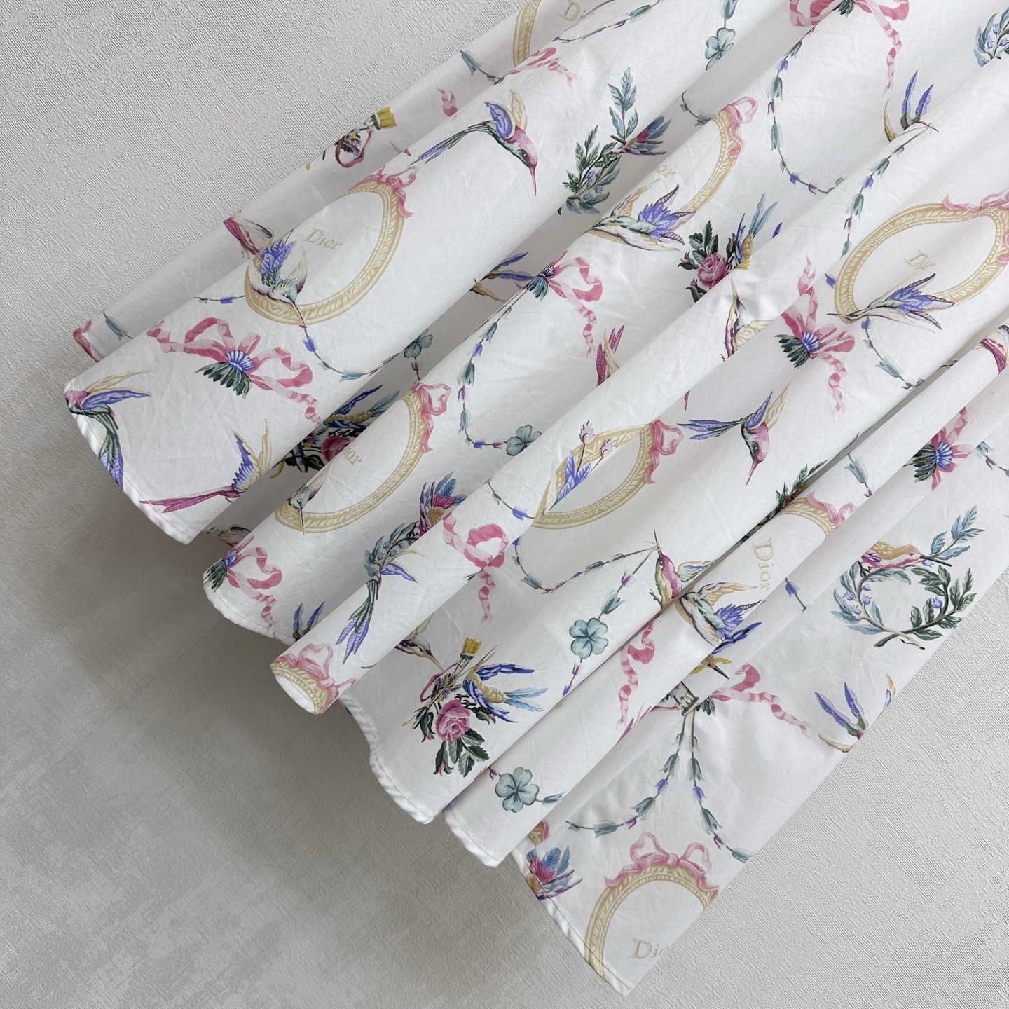 Dior Hummingbird Print Midi Skirt