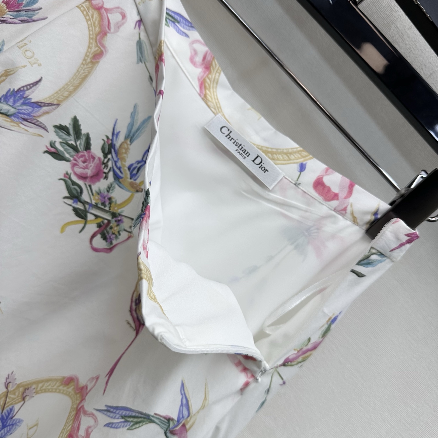 Dior Hummingbird Print Midi Skirt