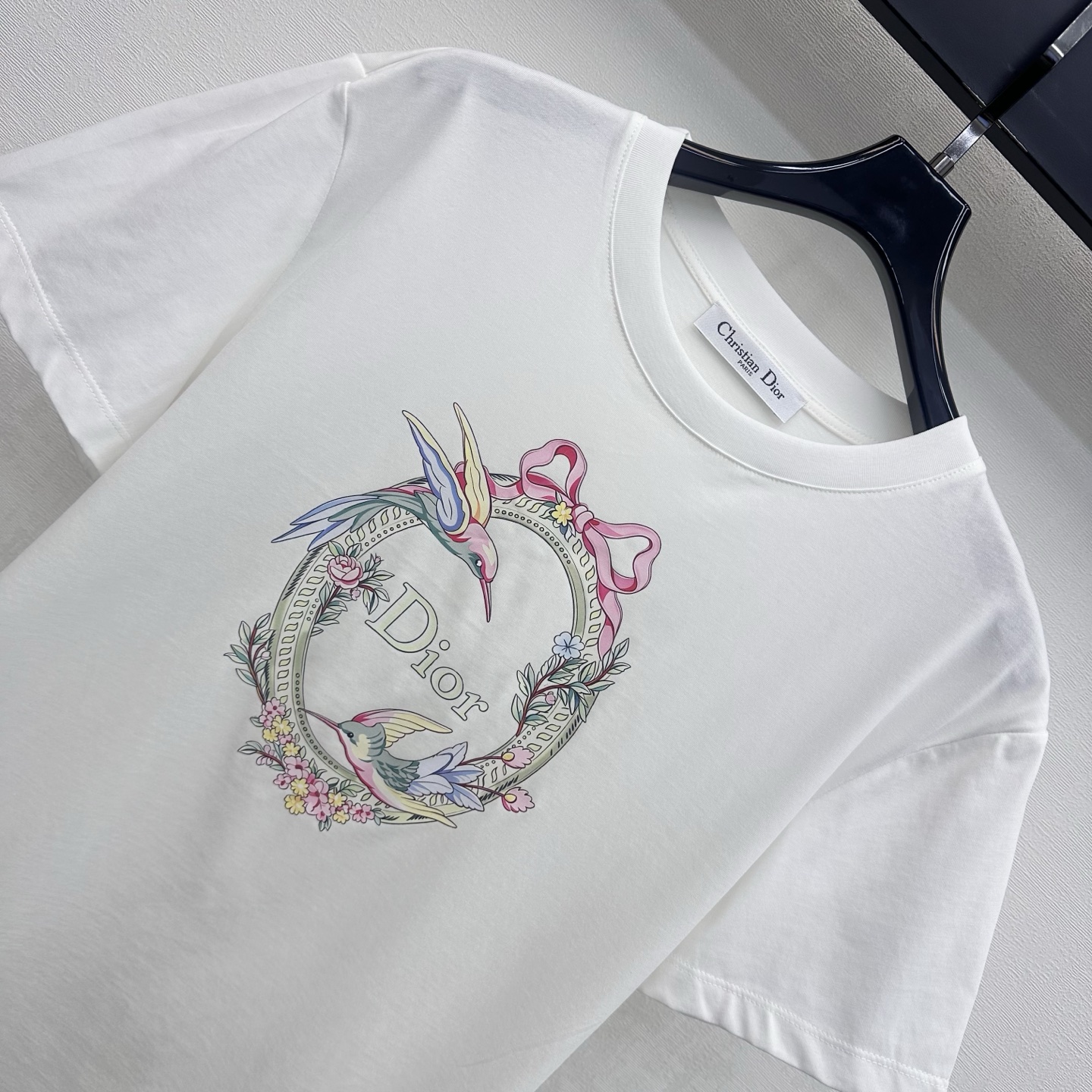Dior Hummingbird Embroidery T-Shirt