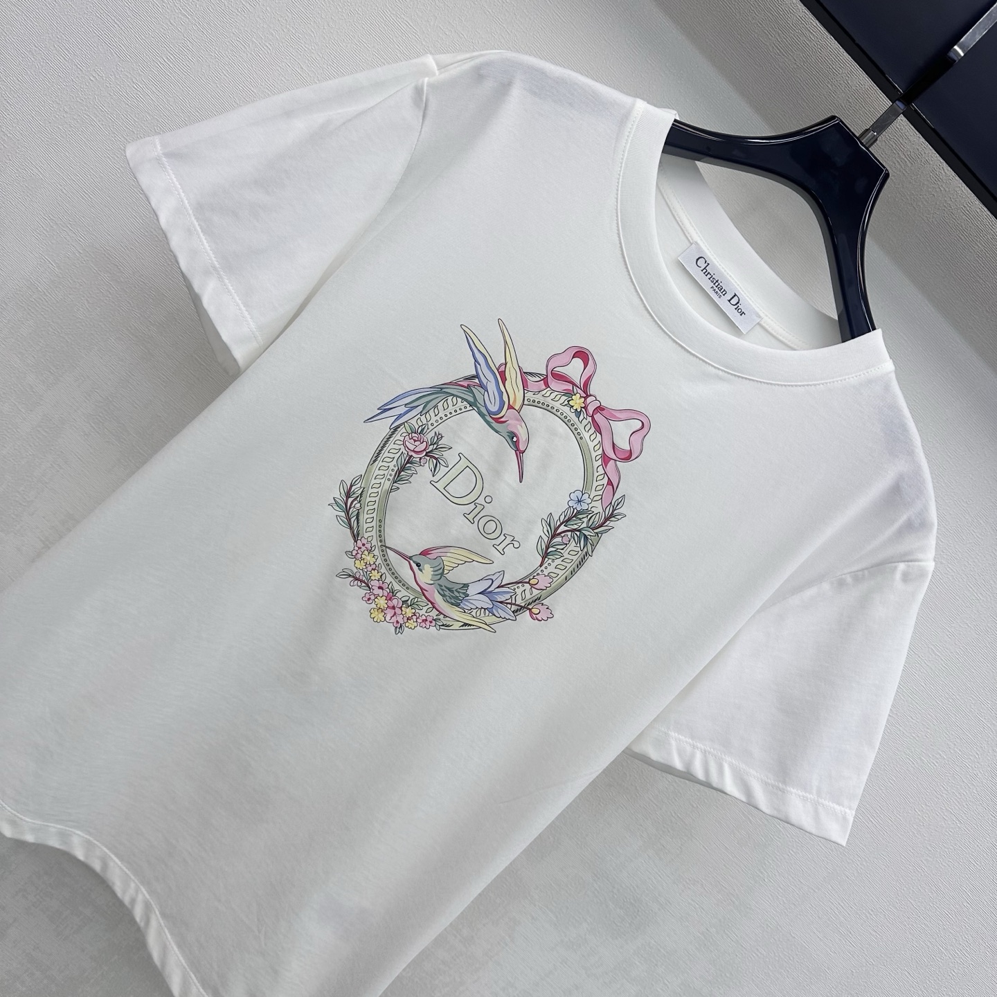Dior Hummingbird Embroidery T-Shirt