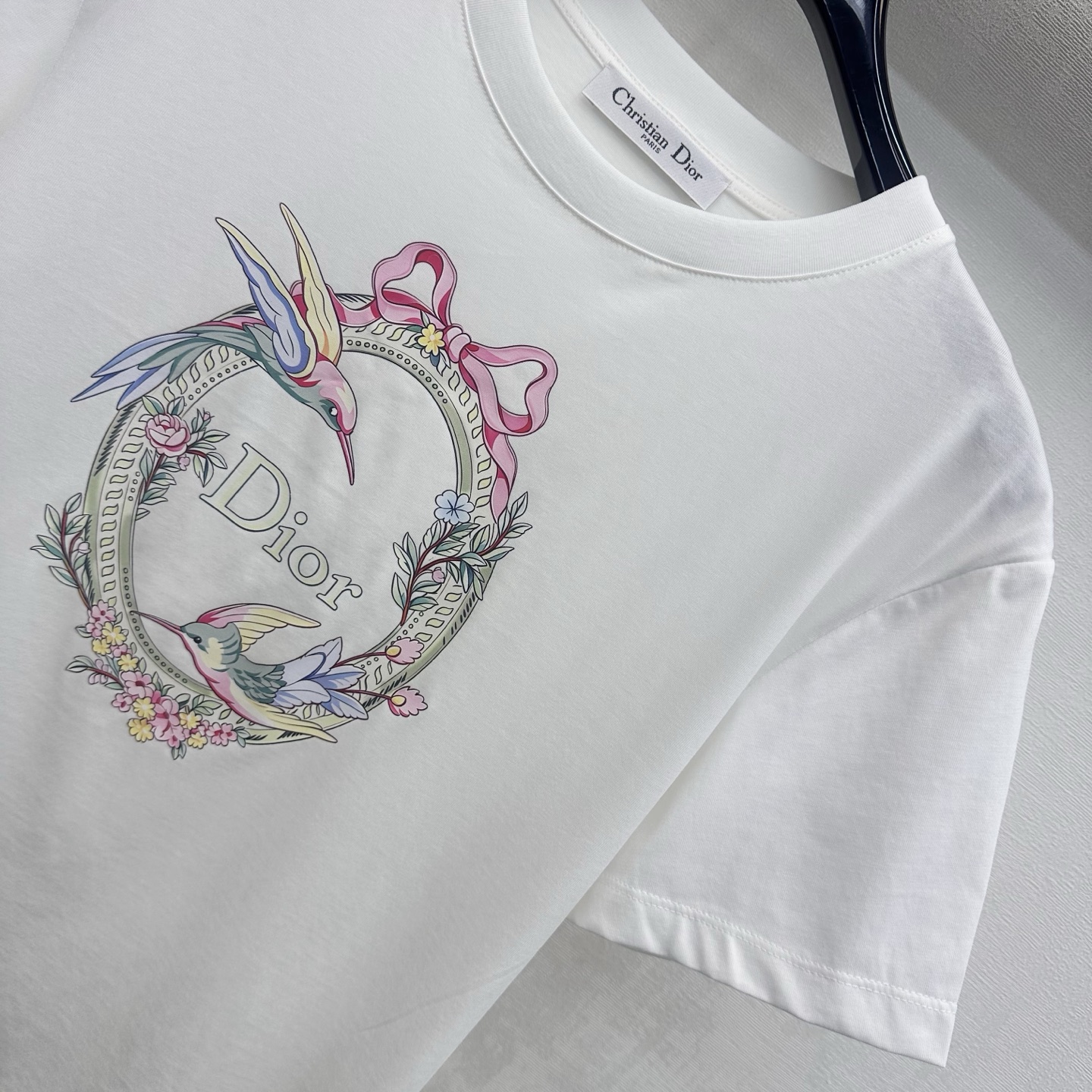 Dior Hummingbird Embroidery T-Shirt