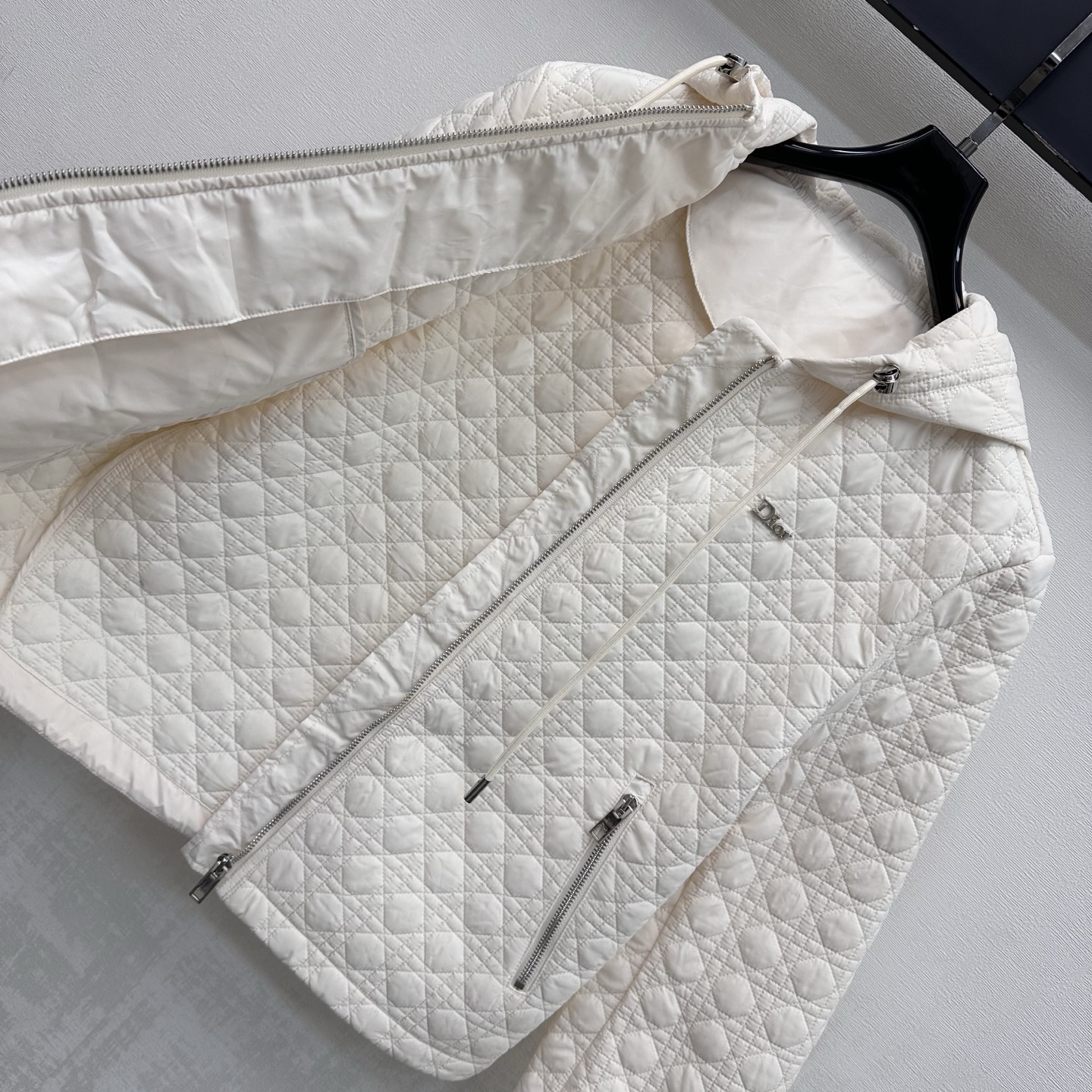 Dior Quilted Hooded Short Jacket