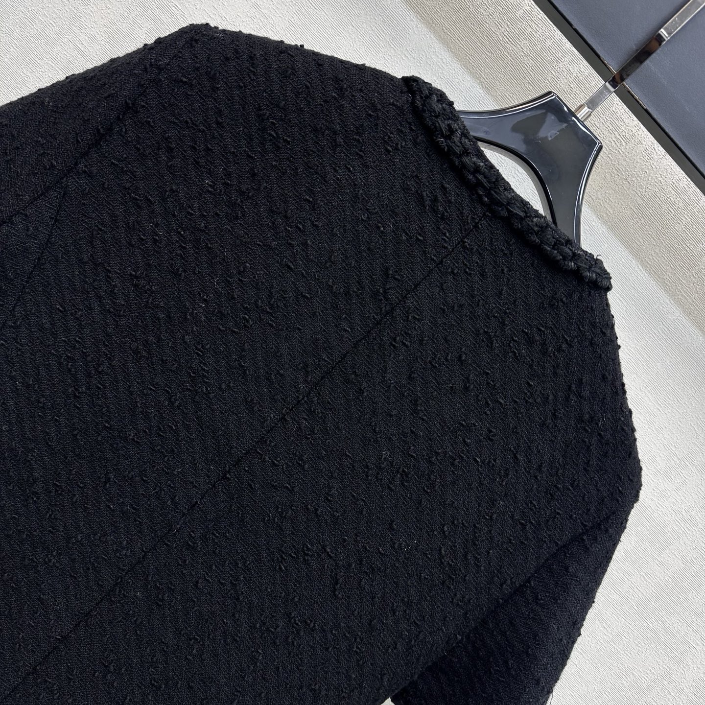 Chanel Black Short Sleeve Tweed Jacket