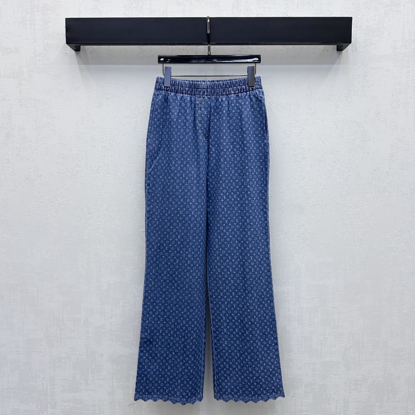 louis vuitton monogram jacquard straight jeans