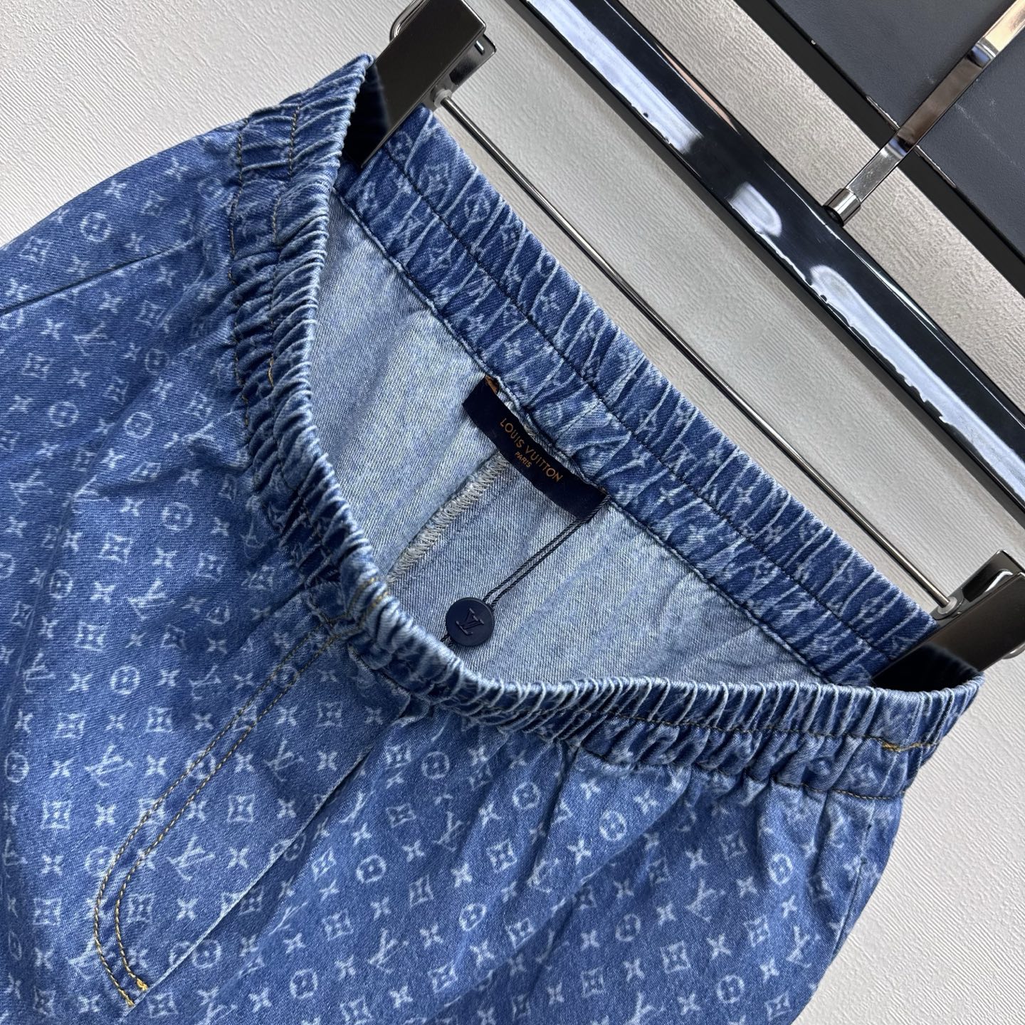 louis vuitton monogram jacquard straight jeans