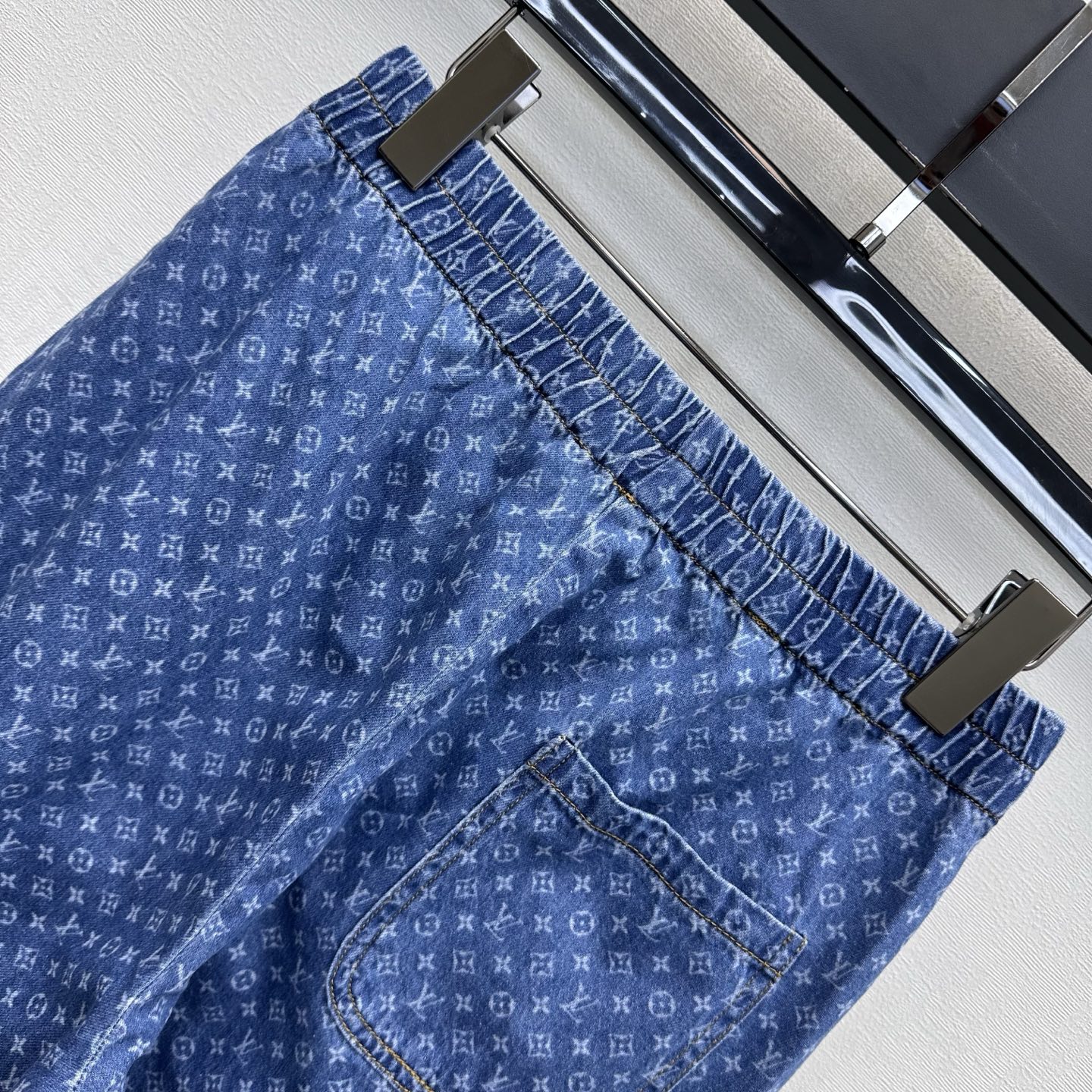 louis vuitton monogram jacquard straight jeans