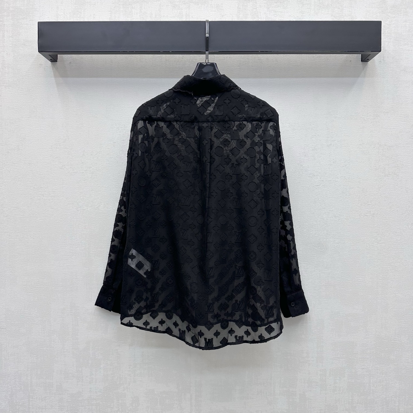 louis vuitton monogram lace long sleeved shirt