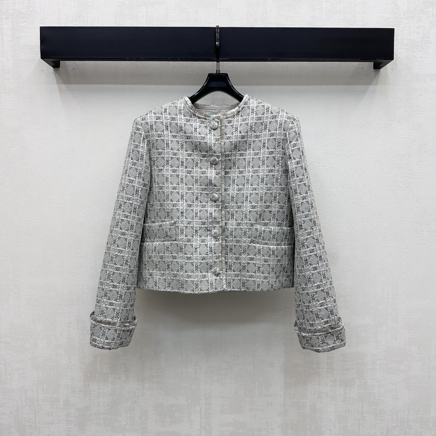 Dior Gray Monogram Button Jacket
