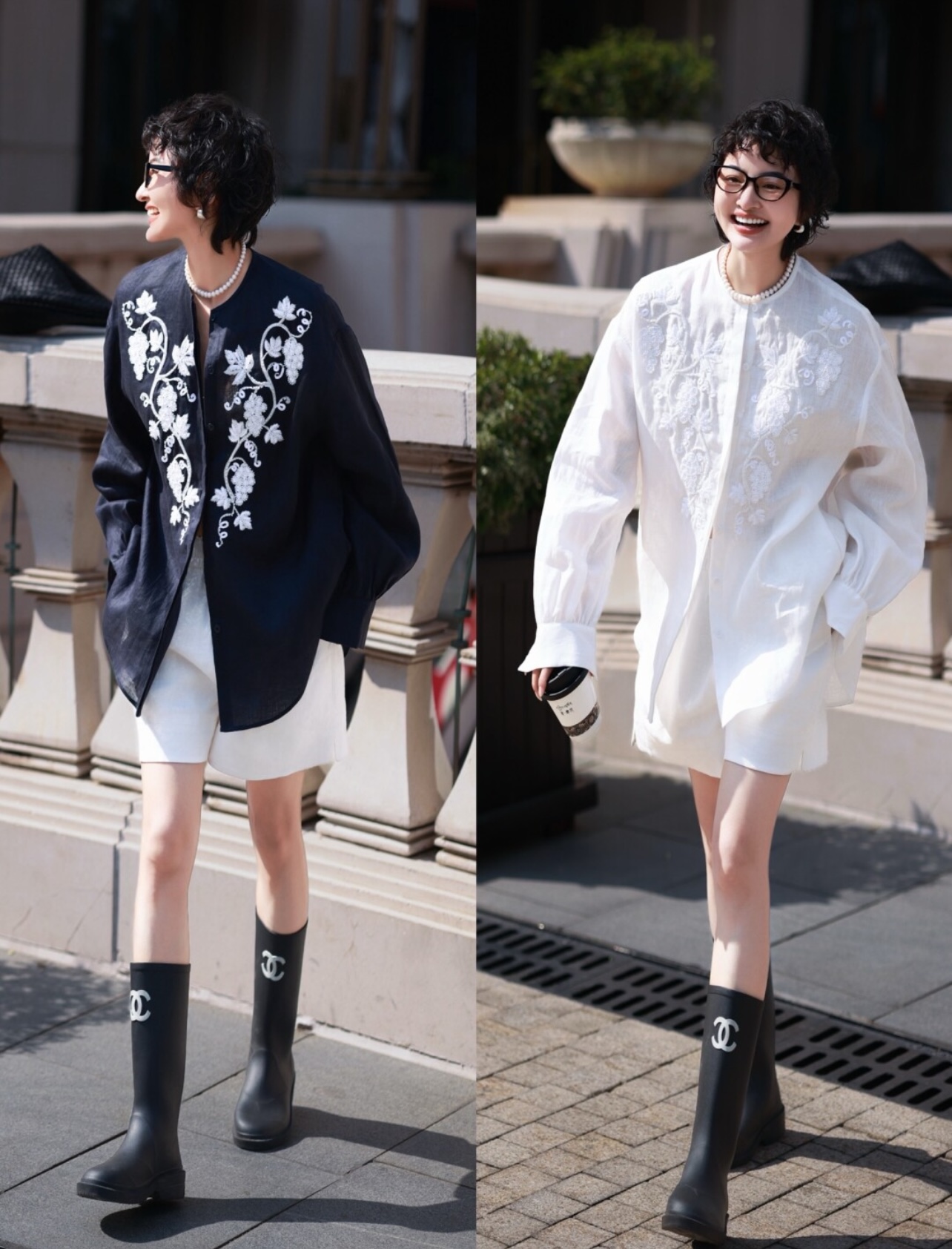High-End Women’s Suit: Natural Paralyzing Embroidered Shorts for Summer Fashion