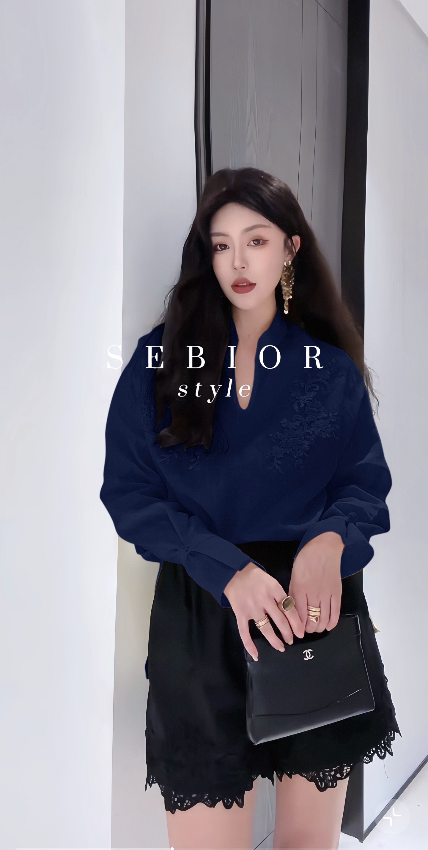 Elegant Beaded Embroidered Linen Blouse with V-Neck and Asymmetrical Hem