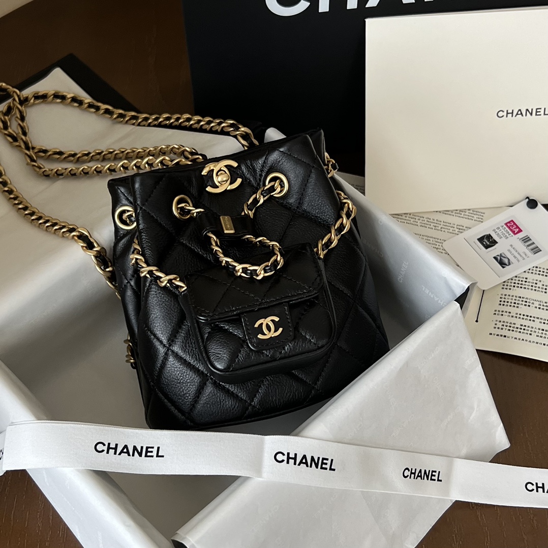 Chanel Taschen Rucksack Schwarz