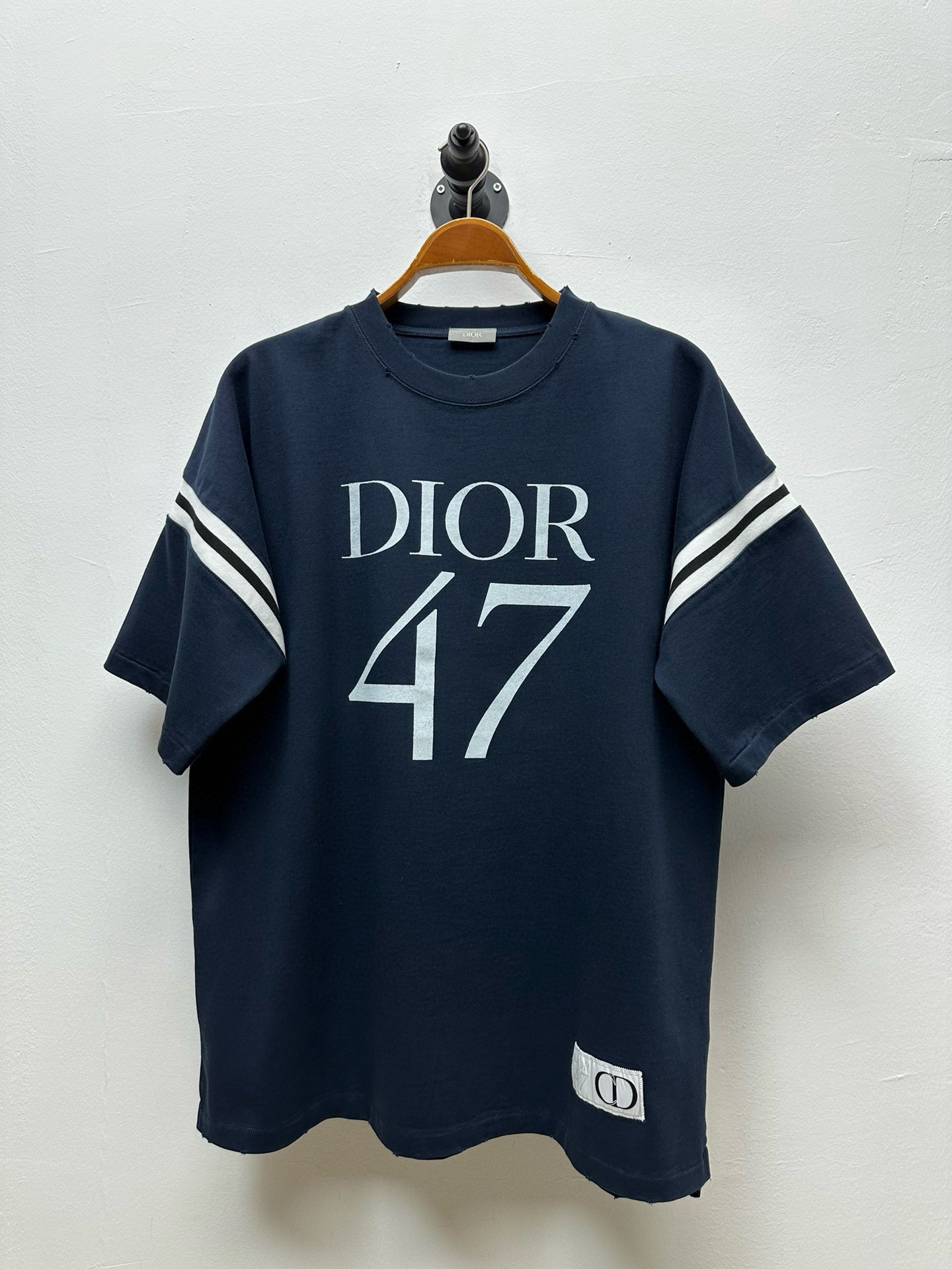 Dior Clothing T-Shirt White Printing Cotton Knitted Knitting 1947 Casual
