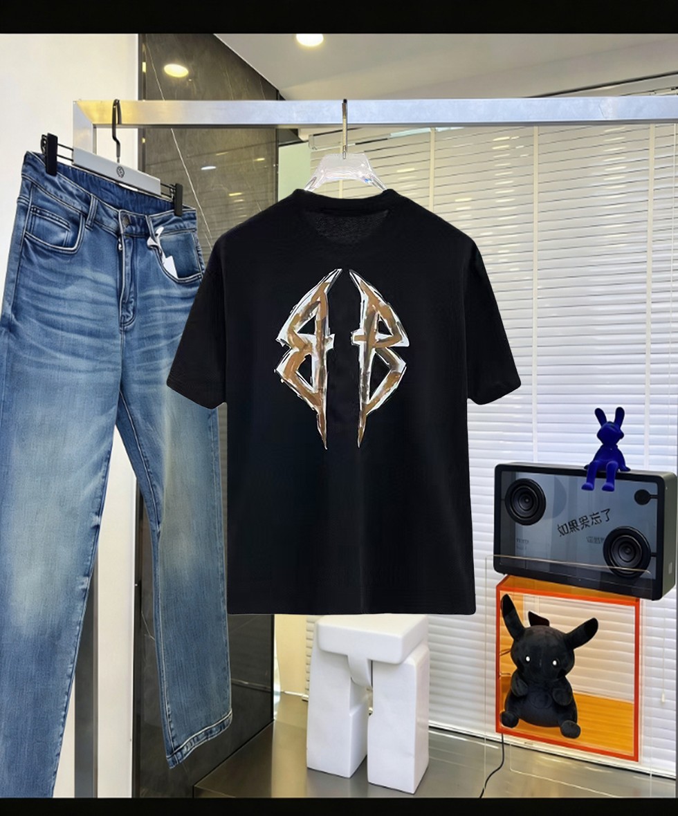 BALENCIAGA men Balenciaga 、26SS logo T 。 280g ，OS ， ， ， ， ， ！48-56（ 173，143 48 ） — photo 2