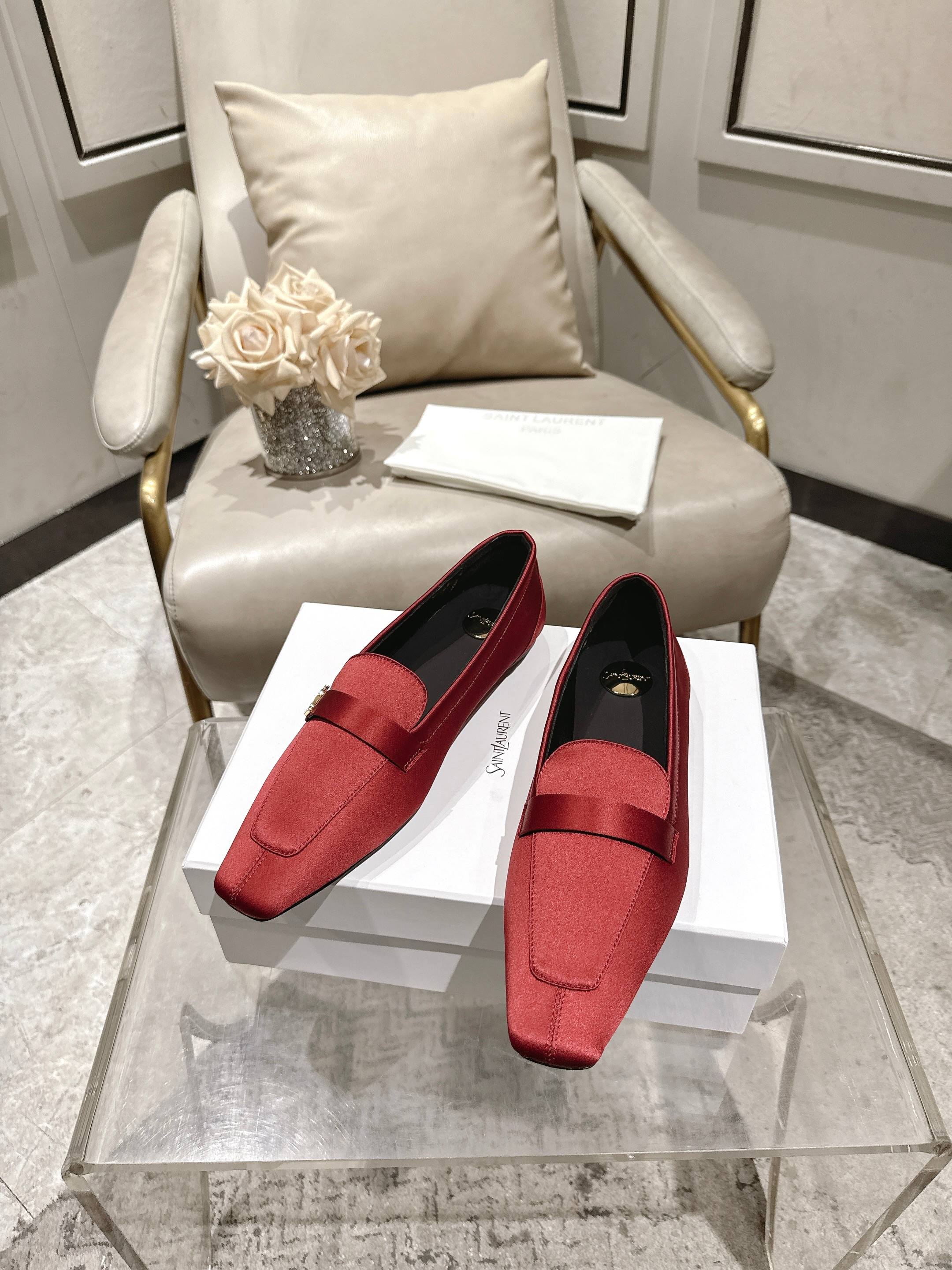 圣罗兰 Saint Laurent 经典高奢皮鞋鞋履高跟鞋 #82CFD2C5 5