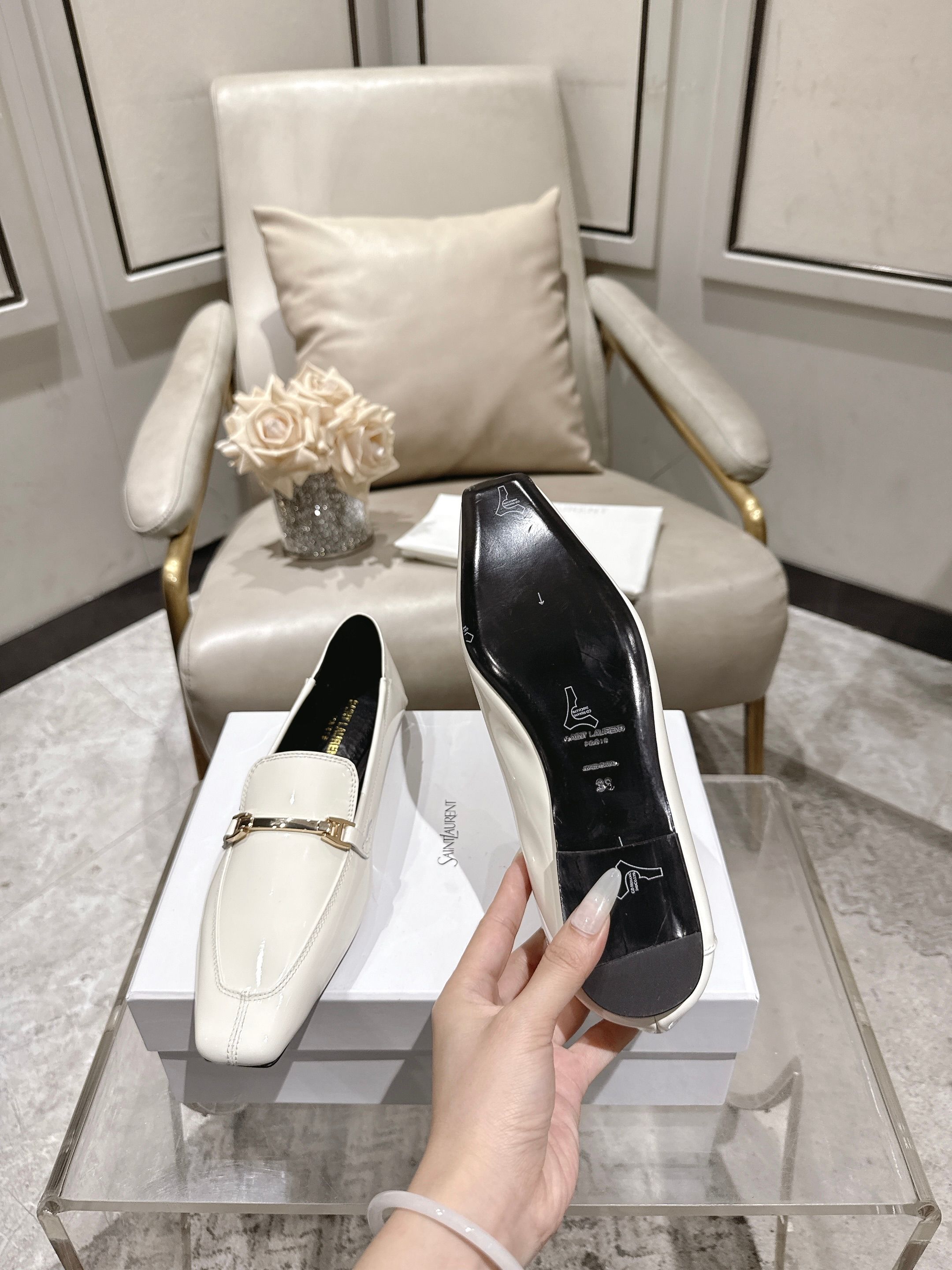 圣罗兰 Saint Laurent 经典高奢皮鞋男鞋女鞋鞋履高跟鞋 #0B61DB89 9