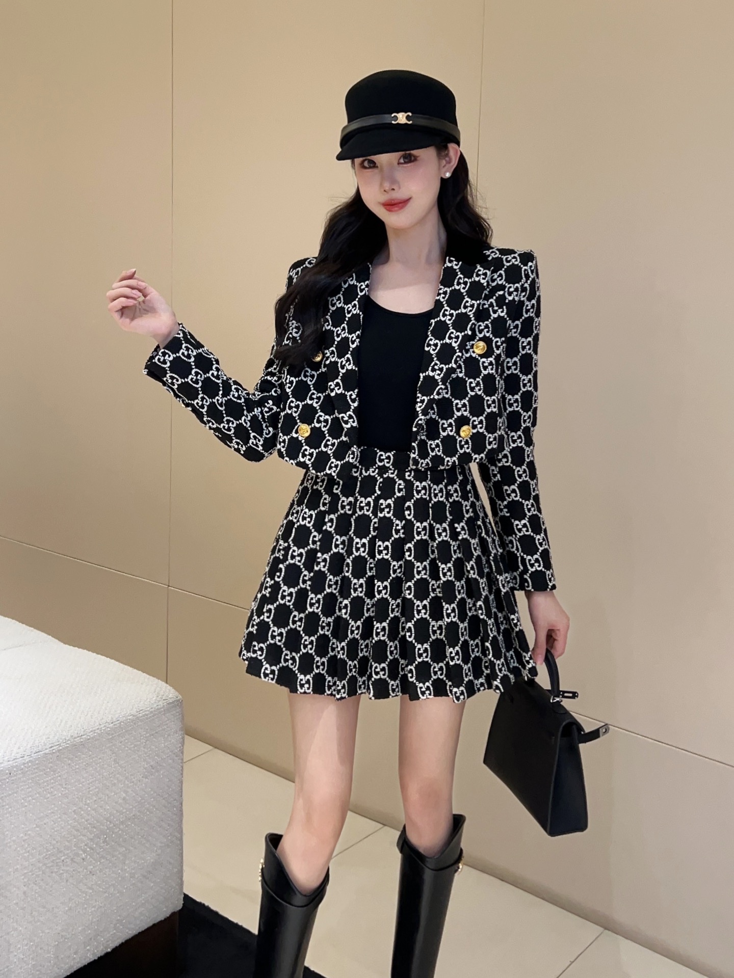 2024 Autumn & Winter Women’s Suit: High-Quality, Stylish, Colorful with Metal Chain Detail - 图片 1