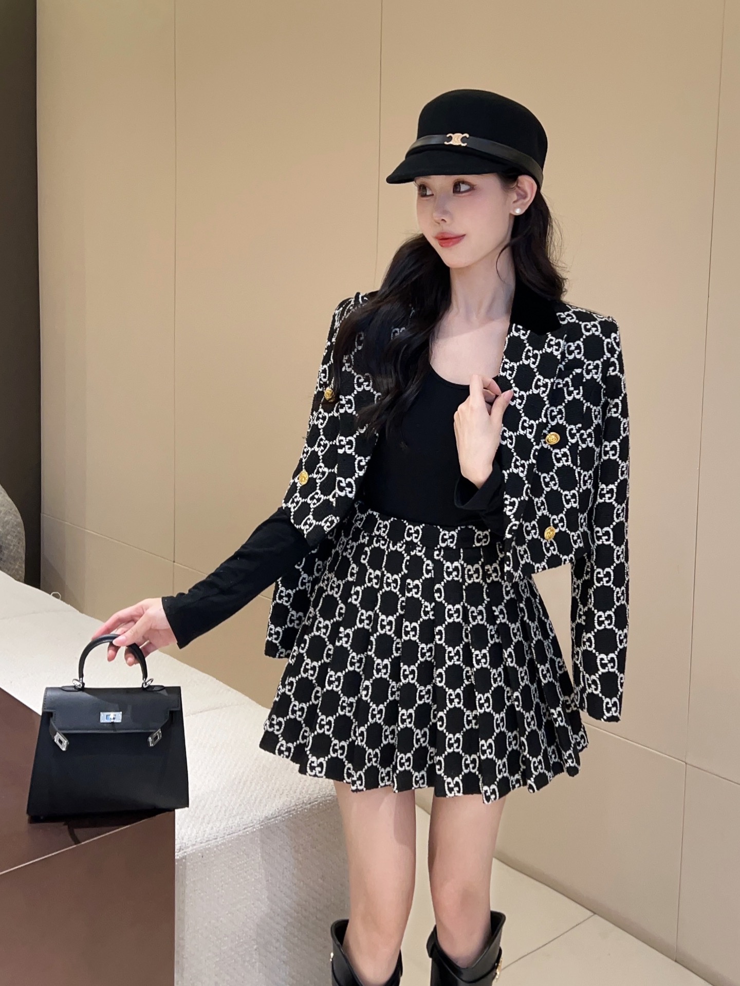 2024 Autumn & Winter Women’s Suit: High-Quality, Stylish, Colorful with Metal Chain Detail - 图片 2