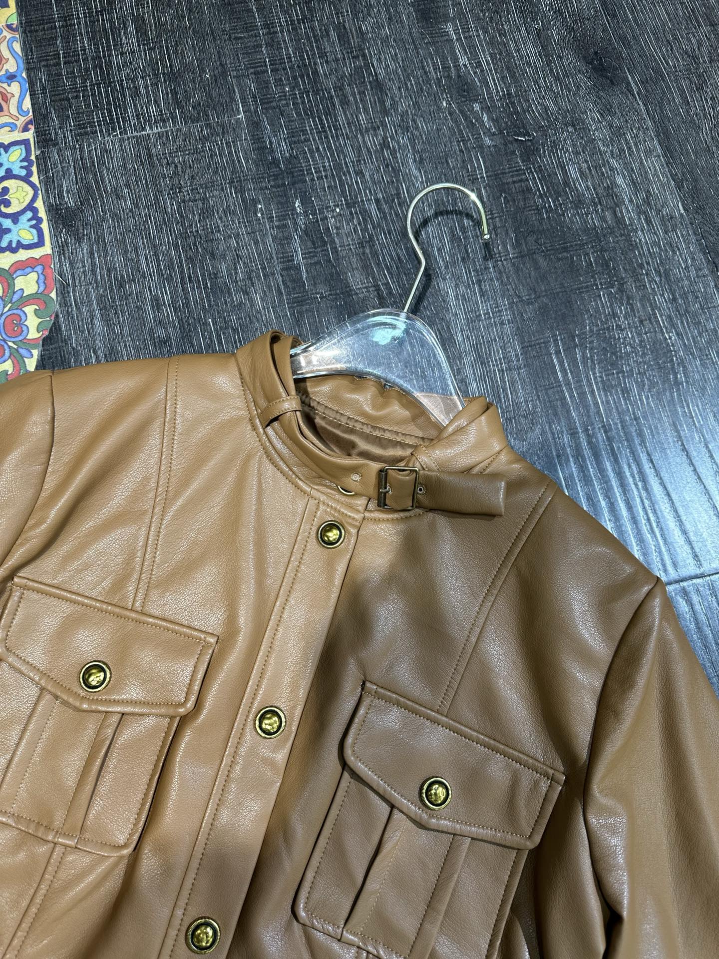 “High-Quality Women’s Suit Set with P-U Leather Jacket, Dust Bag, and Air Conditioner – Sizes S to XL” - 图片 7