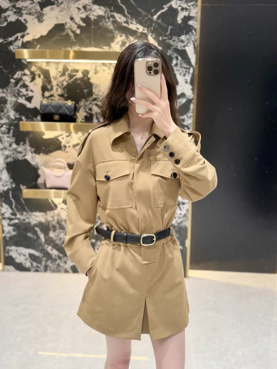 Elegant Women's Khaki Workwear Style Jumpsuit with Belt - Versatile & Chic 2 i1755831579404 553 0 2