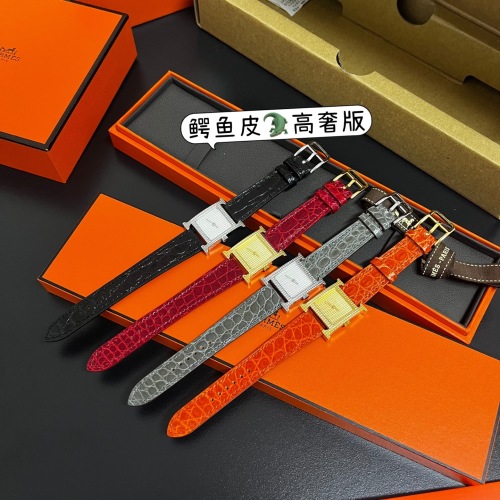 Hermes Heure H Series Mosaic Women's Watch with Calfskin or Alligator Strap 1 Hermes Heure H Series Mosaic Women's Watch with Calfskin or Alligator Strap