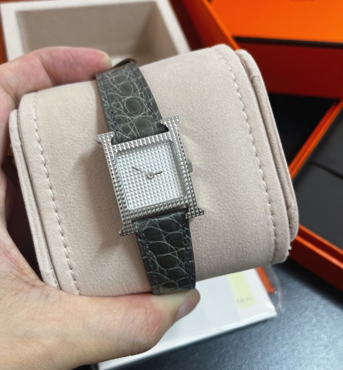 Hermes Heure H Series Mosaic Women's Watch, 21mm, Crocodile Leather Strap 1 Hermes Heure H Series Mosaic Women's Watch, 21mm, Crocodile Leather Strap