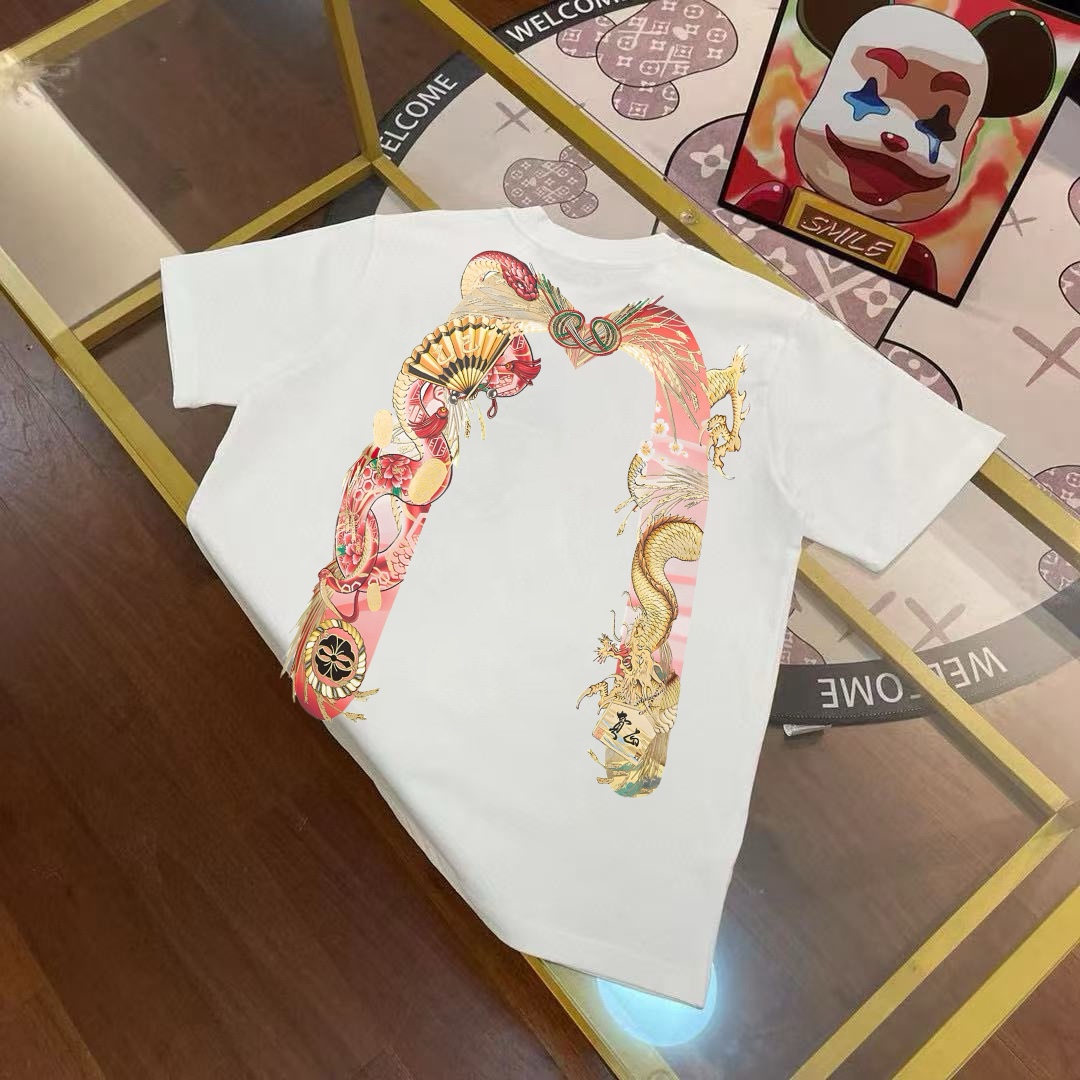 Camiseta de manga corta para hombre, tejido pesado de 300 g, edición limitada del Año de la Serpiente, EVISU …