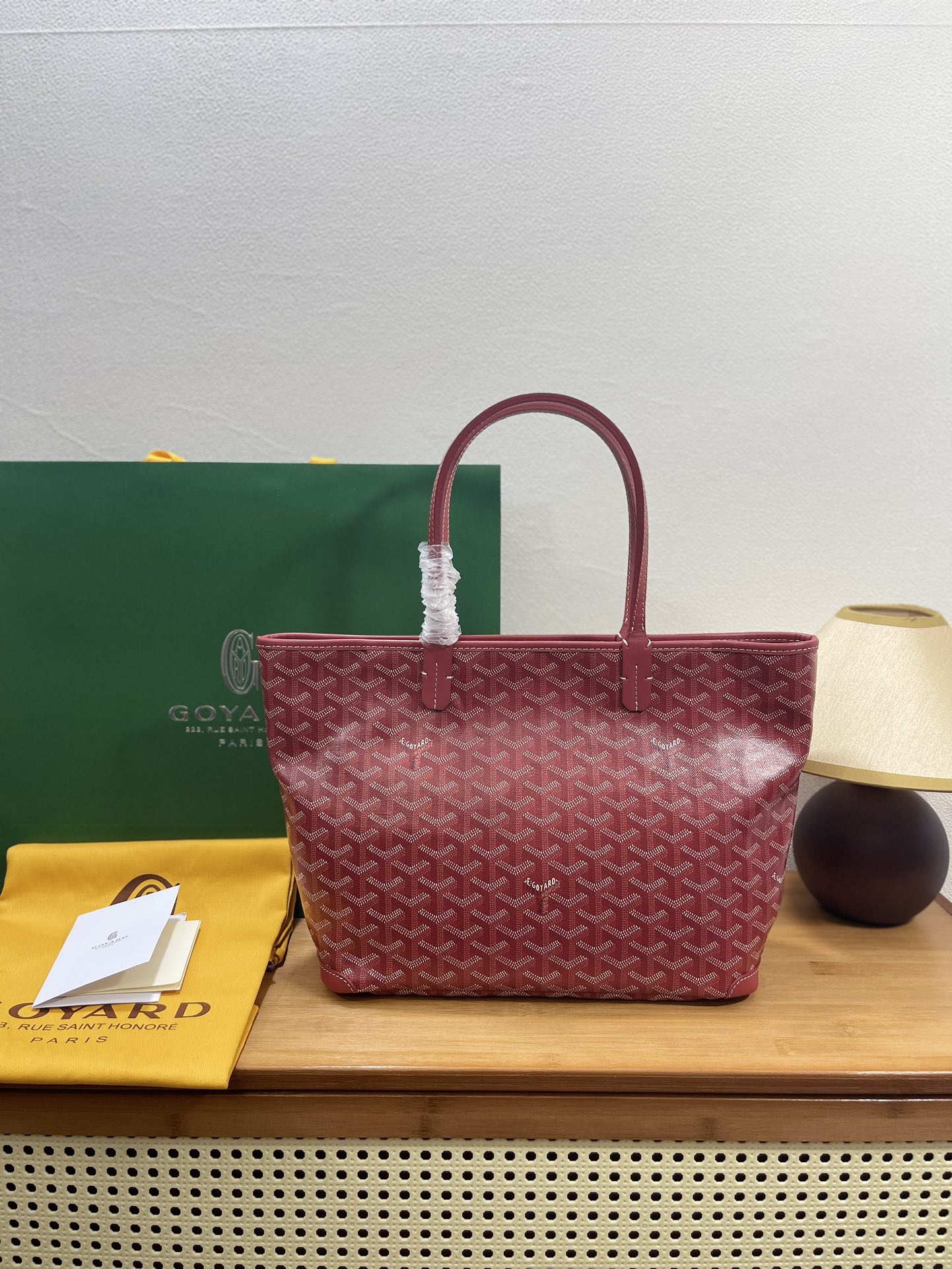 Replica van merkontwerper
 Goyard Online
 Tassen handtassen Rood Naaien Canvas