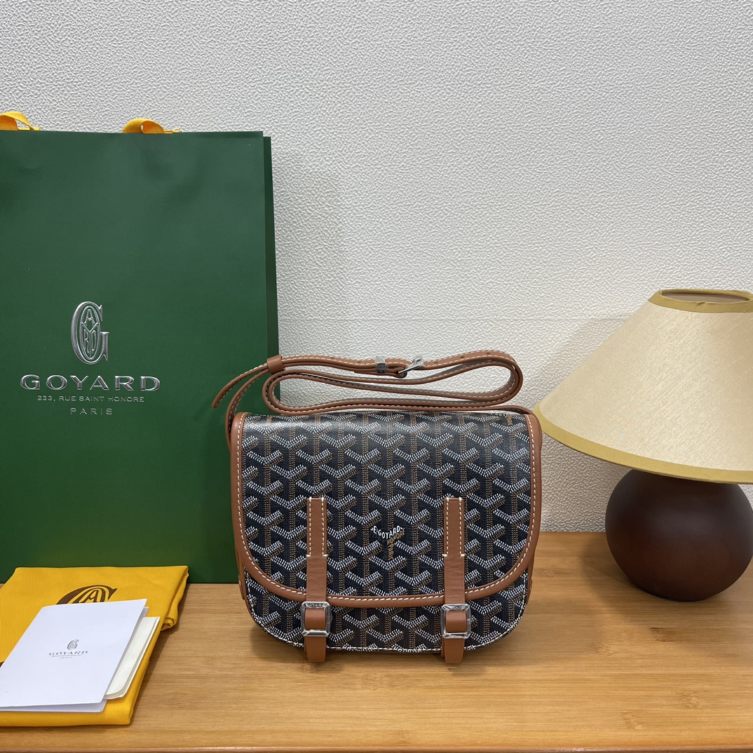 G0YARD Double Buckle Messenger Bag Hemp Cotton Hemp Fiber Waterproof