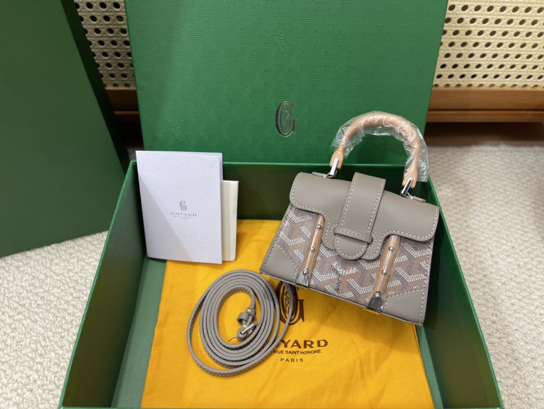 Goyard Bags Handbags Beige Grey Canvas Saigon