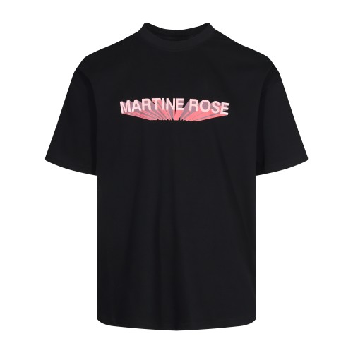 Martine Rose SS22 تي شيرت فضفاض مطبوع للجنسين - أسود 1 Martine Rose SS22 تي شيرت فضفاض مطبوع للجنسين - أسود