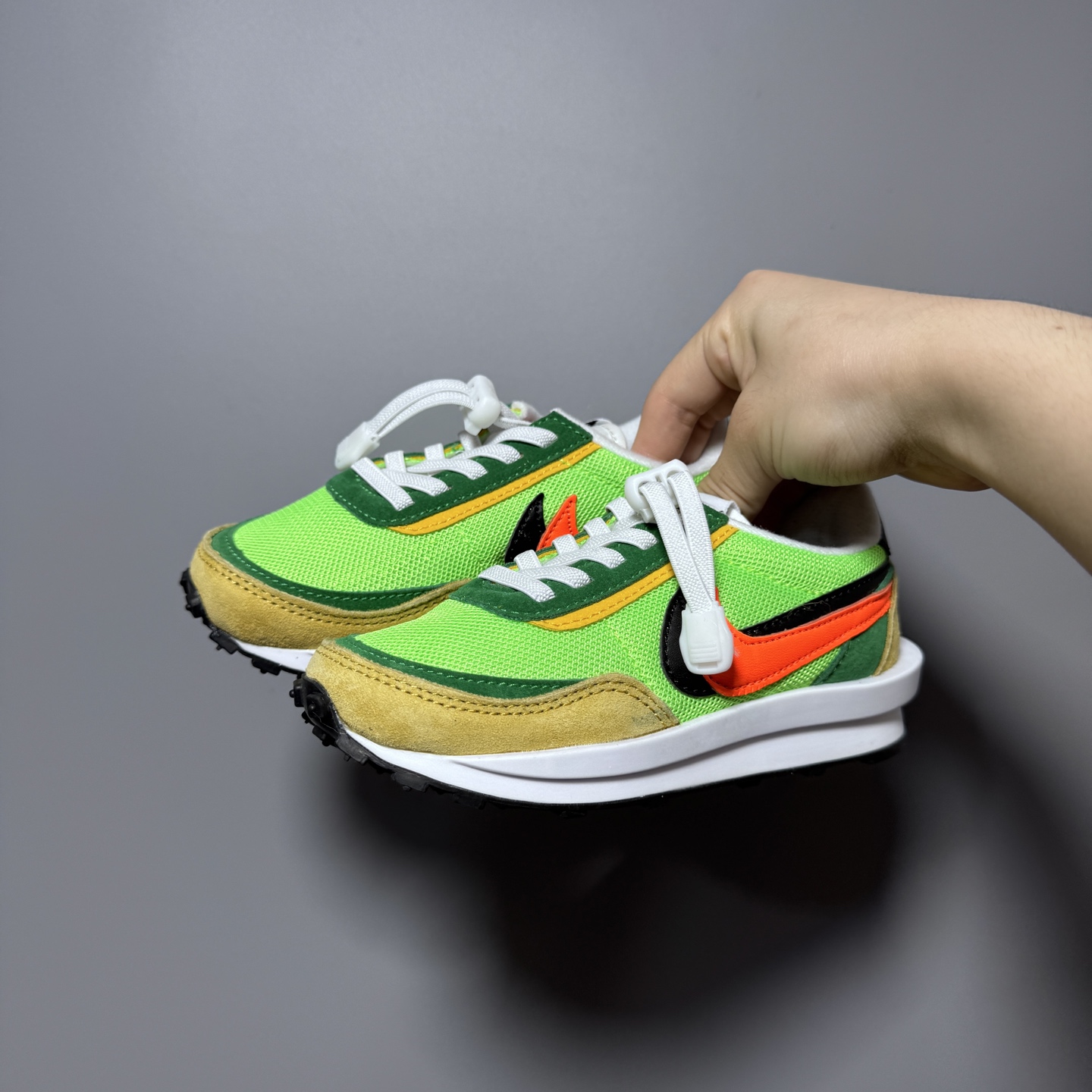 图片[3]-NK新款华夫松紧扣儿童休闲运动鞋 尺码：22-35码 经典华夫款式🆕 百搭又时髦✨ 松紧扣设计，穿脱方便✌🏻 橡胶耐磨防滑大底✔️ 优质面料拼接，质感满满💯-选品中心